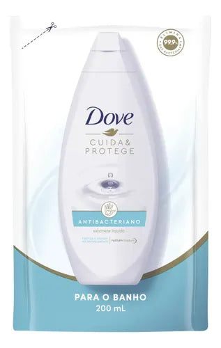 Dove Care & Protect Antibacterial Liquid Body Wash Refill 200 ml front pouch view – Buy now at MKPBR.COM – Worldwide Shipping