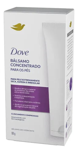 Dove Concentrated Balm for Feet 90g packaging box and tube upright – Buy now at MKPBR.COM – Worldwide Shipping