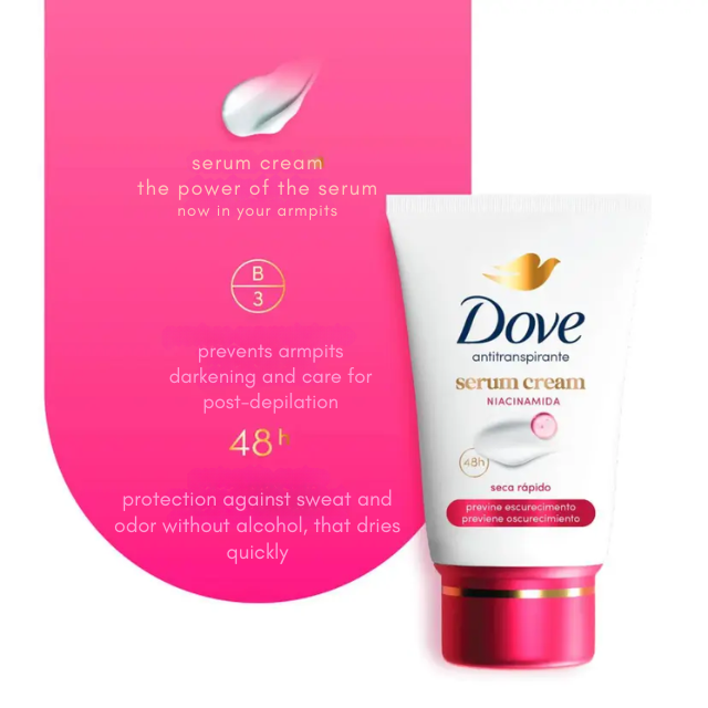 Premium Brazilian body‑care Dove Brightening Prevention Cream Deodorant – Buy now at MKPBR.COM – Worldwide Shipping
