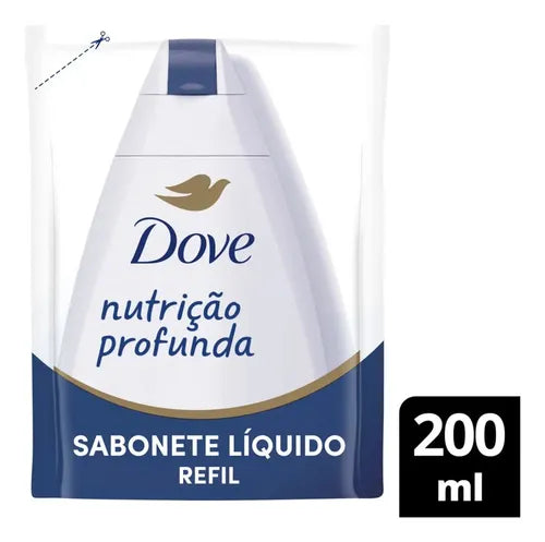 Dove Deep Moisture Body Wash Refill Pouch 200ml pouch label closeup – Buy now at MKPBR.COM – Worldwide Shipping