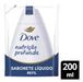 Dove Deep Moisture Body Wash Refill Pouch 200ml pouch label closeup – Buy now at MKPBR.COM – Worldwide Shipping