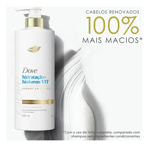 Dove Hydration + Hyaluron-VIT Conditioner 600ml Benefits infographic – Buy now at MKPBR.COM – Worldwide Shipping