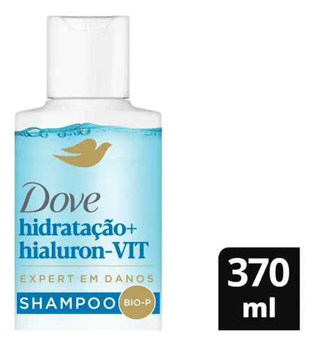 Dove Hydration + Hyaluron-VIT Shampoo 370 ml Bottle close-up – Buy now at MKPBR.COM – Worldwide Shipping