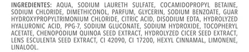 Dove Hydration + Hyaluron-VIT Shampoo 370 ml Ingredients panel – Buy now at MKPBR.COM – Worldwide Shipping