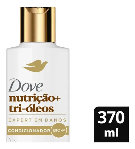 Dove Nutrition + Tri-Oils Conditioner 370ml bottle close-up – Buy now at MKPBR.COM – Worldwide Shipping