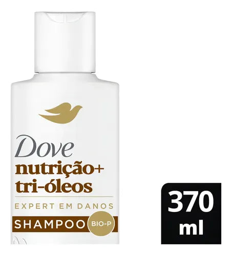 Dove Nutrition + Tri-Oils Shampoo 370 ml Bottle close-up – Buy now at MKPBR.COM – Worldwide Shipping