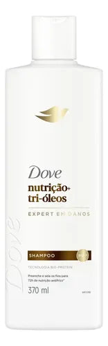 Dove Nutrition + Tri-Oils Shampoo 370 ml Front view – Buy now at MKPBR.COM – Worldwide Shipping