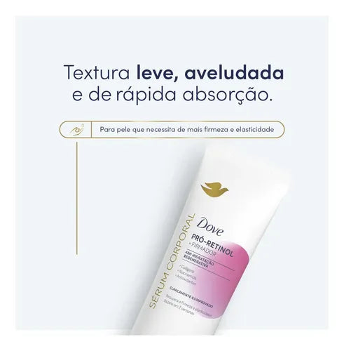 Dove Pro-Retinol + Firming Body Serum 180 ml benefits infographic – Buy now at MKPBR.COM – Worldwide Shipping