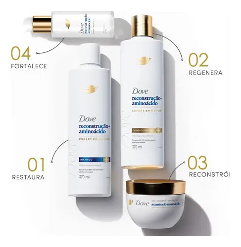 Dove Reconstruction + Amino Acid Shampoo 370 ml How to use – Buy now at MKPBR.COM – Worldwide Shipping