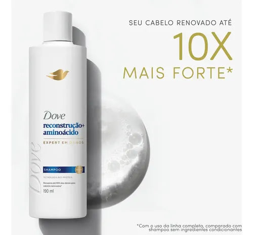 Dove Reconstruction + Amino Acid Shampoo 370 ml Ingredients panel – Buy now at MKPBR.COM – Worldwide Shipping