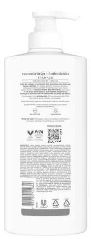 Dove Reconstruction + Amino Acid Shampoo 600 ml Back label – Buy now at MKPBR.COM – Worldwide Shipping
