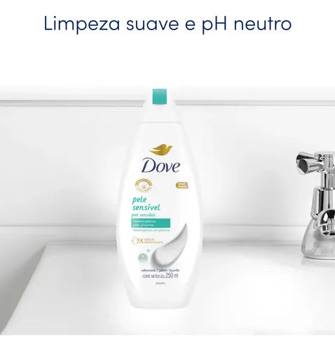 Dove Sensitive Skin Body Wash 250ml how to use – Buy now at MKPBR.COM – Worldwide Shipping