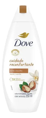 Dove Shea Butter & Vanilla Body Wash 250ml front view – Buy now at MKPBR.COM – Worldwide Shipping