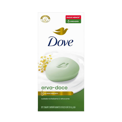 Dove Sweet Fennel Beauty Bar 6‑unit pack group front view – Buy now at MKPBR.COM – Worldwide Shipping