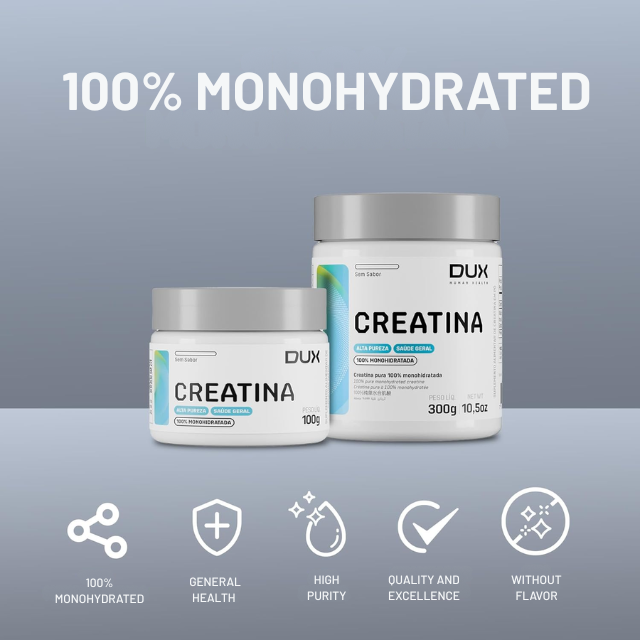 Dux Creatina Monohidratada 300g Premium Brazilian Creatine for Wellness – Buy now at MKPBR.COM – Worldwide Shipping