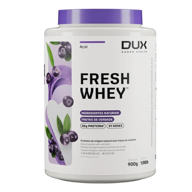 Dux FreshWhey Açaí Protein Powder Jar – Buy now at MKPBR.COM – Worldwide Shipping