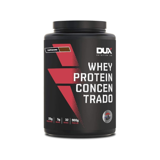 Dux Whey Protein Concentrate 31.75 oz Cappuccino Flavor Coffee Protein Supplement – Buy now at MKPBR.COM – Worldwide Shipping