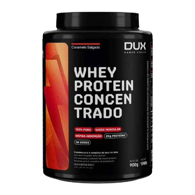Dux Whey Protein Concentrate 31.75 oz Salted Caramel Flavor Premium Protein – Buy now at MKPBR.COM – Worldwide Shipping