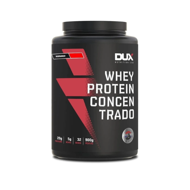 Dux Whey Protein Concentrate 31.75 oz Strawberry Flavor Fruit Protein Supplement – Buy now at MKPBR.COM – Worldwide Shipping