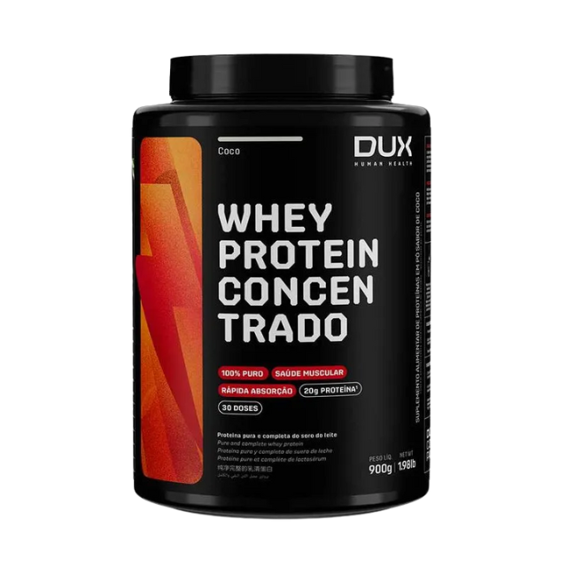 Dux Whey Protein Concentrate 900g Coconut Flavor Tropical Protein Powder – Buy now at MKPBR.COM – Worldwide Shipping