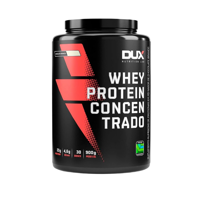 Dux Whey Protein Concentrate 900g White Chocolate Flavor Protein Powder – Buy now at MKPBR.COM – Worldwide Shipping