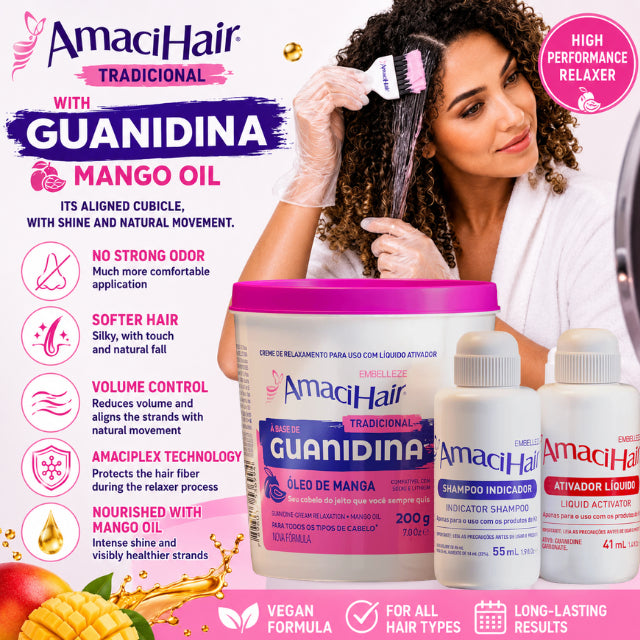 Embelleze AmaciHair Ouse e Brilhe glossy shine finish for all hair types and textures – Buy now at MKPBR.COM – Worldwide Shipping