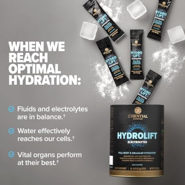 Essential Nutrition Hydrolift hydration support for daily performance – Buy now at MKPBR.COM – Worldwide Shipping