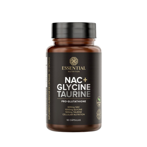 taurine and glutathione Essential Nutrition NAC + Glycine + Taurine – Advanced Cellular Antioxidant Support – 90 Capsules