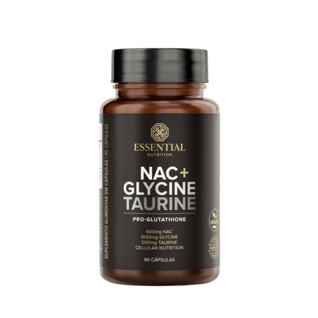 Essential Nutrition NAC + Glycine + Taurine 90‑capsule antioxidant formula – Buy now at MKPBR.COM – Worldwide Shipping
