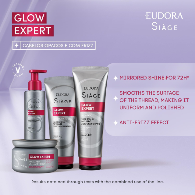 Eudora Siàge Glow Expert Brazilian shine treatment for unparalleled light reflection – Buy now at MKPBR.COM – Worldwide Shipping