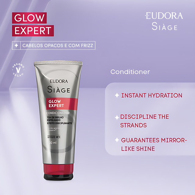 Eudora Siàge Glow Expert Conditioner for hair discipline and deep hydration – Buy now at MKPBR.COM – Worldwide Shipping