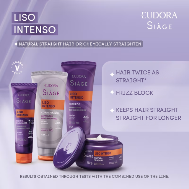 Eudora Siàge Liso Intenso Brazilian hair treatment for prolonged straightness – Buy now at MKPBR.COM – Worldwide Shipping