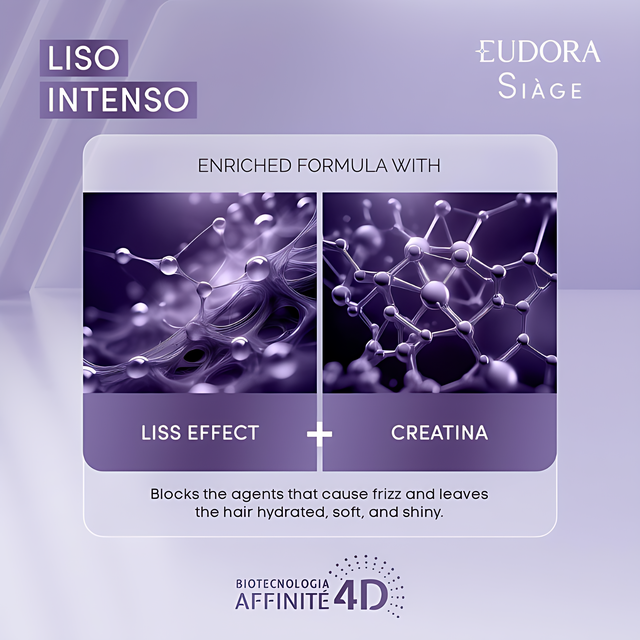 Eudora Siàge Liso Intenso with Creatine and Liss Effect complex – Buy now at MKPBR.COM – Worldwide Shipping