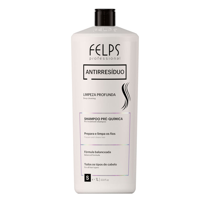 Felps Professional Anti-Residue Deep Cleansing Shampoo 1 L salon size front of bottle – Buy now at MKPBR.COM – Worldwide Shipping