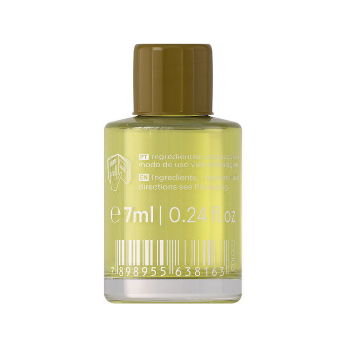 Felps Professional Argan Oil 7 ml back of bottle showing 0.24 fl oz volume, barcode and reference FP0103 – Buy now at MKPBR.COM – Worldwide Shipping