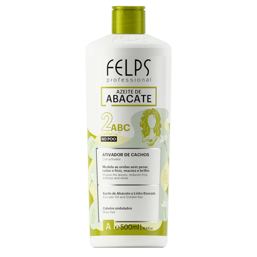 Felps Professional Avocado Oil Curl Activator 2ABC for wavy hair 500 ml front of bottle – Buy now at MKPBR.COM – Worldwide Shipping