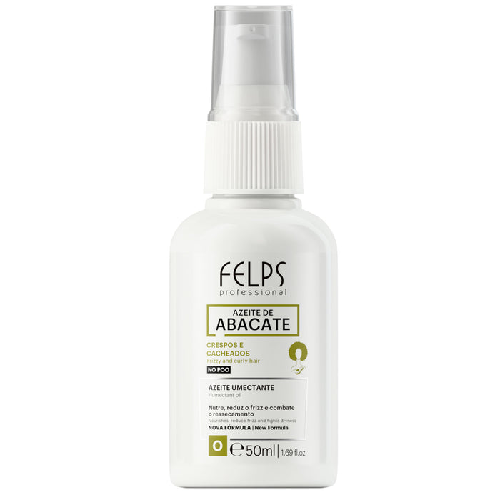 Felps Professional Avocado Oil Humectant 50 ml front of the white pump bottle with green avocado label – Buy now at MKPBR.COM – Worldwide Shipping