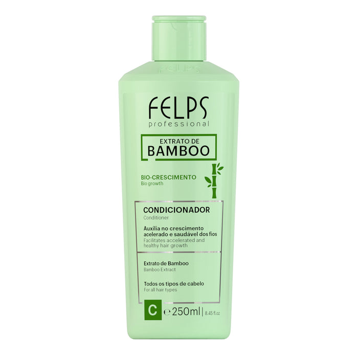 Felps Professional Bamboo Growth Conditioner 250 ml front of bottle with green bamboo label – Buy now at MKPBR.COM – Worldwide Shipping