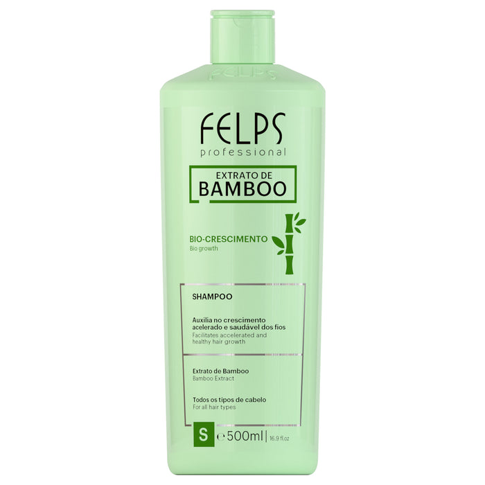 Felps Professional Bamboo Growth Shampoo 500 ml front of salon size bottle – Buy now at MKPBR.COM – Worldwide Shipping