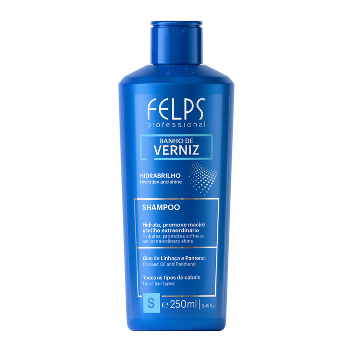 Felps Professional Banho de Verniz Hidrabrilho Shampoo 250 ml front of bottle – Buy now at MKPBR.COM – Worldwide Shipping