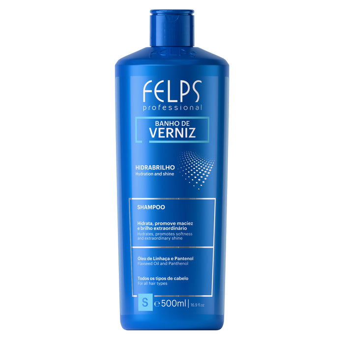 Felps Professional Banho de Verniz Hidrabrilho Shampoo 500 ml front of bottle – Buy now at MKPBR.COM – Worldwide Shipping