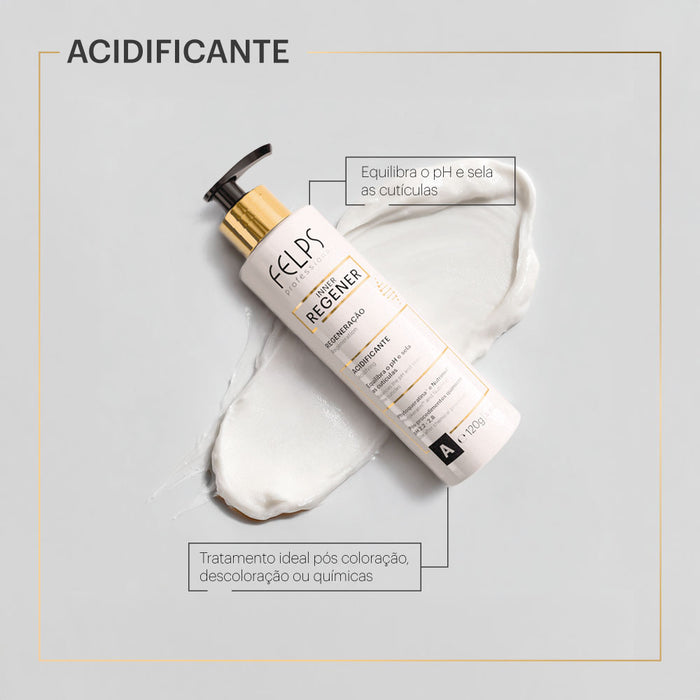 Felps Professional Inner Regener Acidifier 120 ml bottle shown with its outer carton – Buy now at MKPBR.COM – Worldwide Shipping