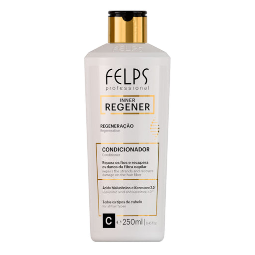 Felps Professional Inner Regener Conditioner 250 ml white bottle with gold cap, front view – Buy now at MKPBR.COM – Worldwide Shipping