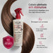 Felps Professional Liss Express Heat Protectant bottle beside glossy aligned brown hair with anti-humidity and frizz control benefits – Buy now at MKPBR.COM – Worldwide Shipping