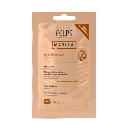Felps Professional Marula Hypernutrition Hair Mask single-dose sachet 50 g front of pack – Buy now at MKPBR.COM – Worldwide Shipping