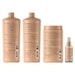 Felps Professional Marula Hypernutrition Salon Hair Kit of 4 showing back label ingredient panels of the litre bottles, mask tub and oil – Buy now at MKPBR.COM – Worldwide Shipping