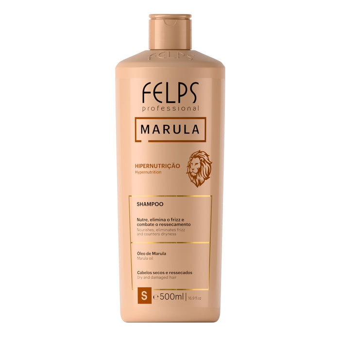 Felps Professional Marula Hypernutrition Shampoo 500 ml front view of the bottle – Buy now at MKPBR.COM – Worldwide Shipping