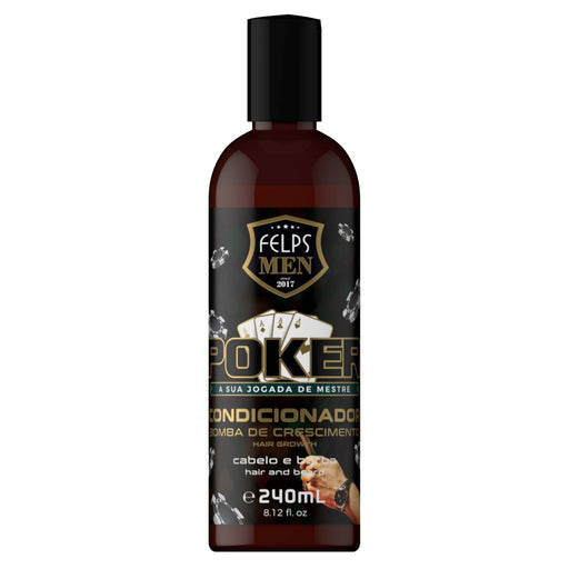 Felps Men Poker Hair and Beard Conditioner 240 ml front of bottle by Felps Professional – Buy now at MKPBR.COM – Worldwide Shipping