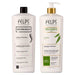 Felps Professional Anti-Residue Deep Cleansing Shampoo 1 L and Quiabo Antifrizz Mask 1 L pump bottle kit, front view – Buy now at MKPBR.COM – Worldwide Shipping