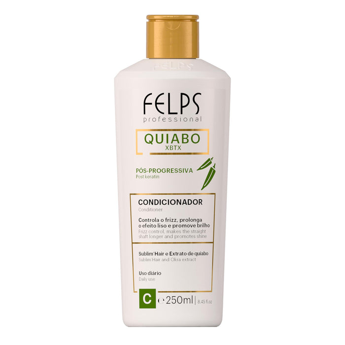 Felps Professional Quiabo XBTX Post-Progressive Conditioner 250 ml front of bottle – Buy now at MKPBR.COM – Worldwide Shipping